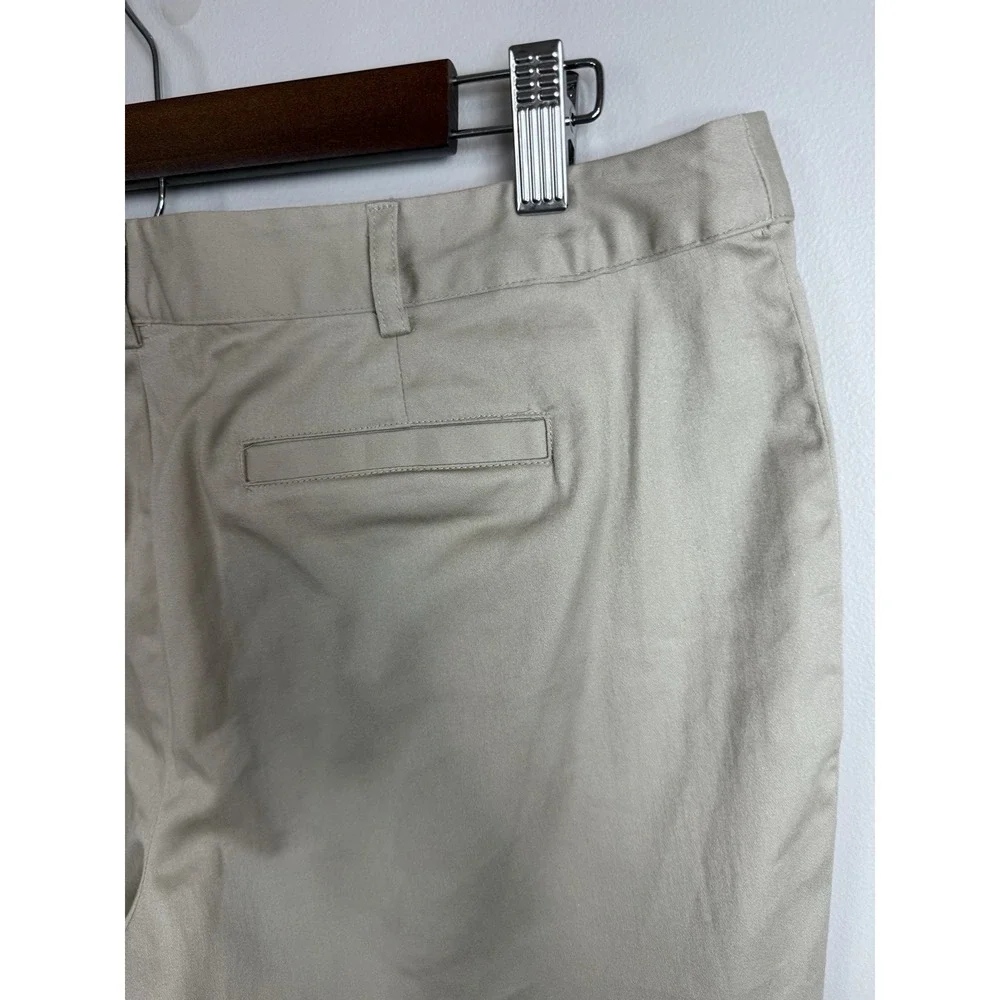 Michael Kors Pants Womens Sz 10 Tan Zip Pocket Slim Ankle Stretch Preppy Classic